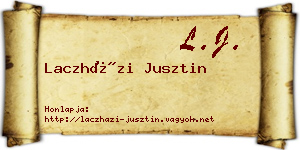 Laczházi Jusztin névjegykártya